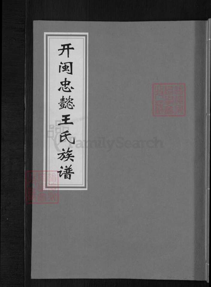 福建省王氏族谱-开闽忠懿王氏族谱.pdf电子版缩略图