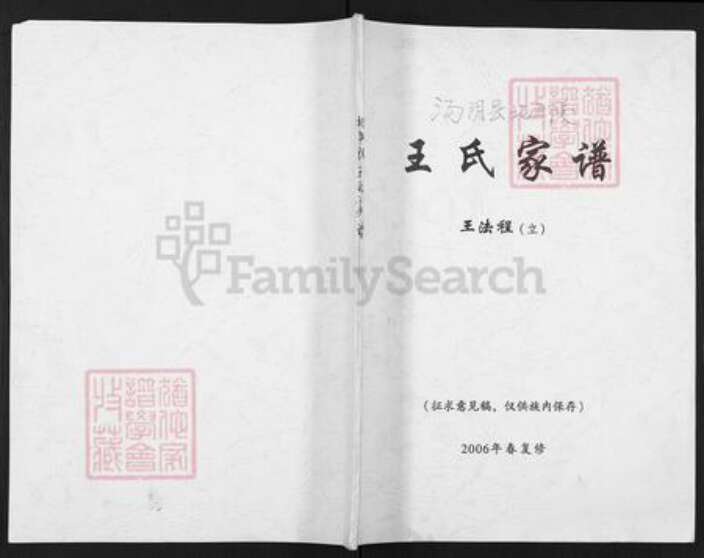 河南省安阳市汤阴县五陵镇王氏族谱-王氏家谱.pdf电子版缩略图