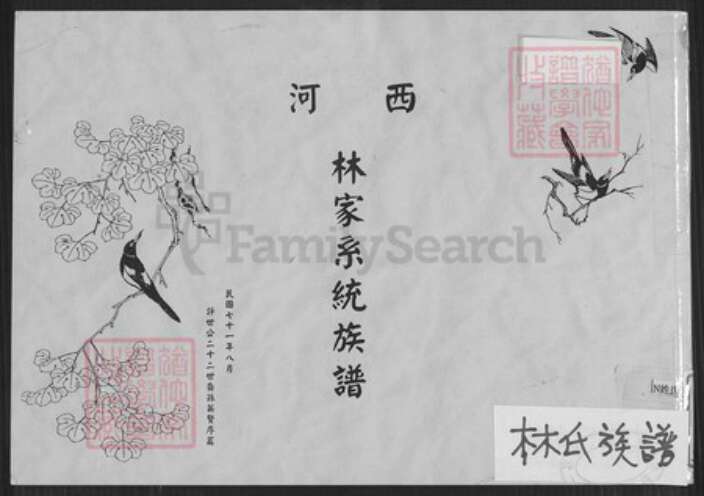 台湾高雄市美浓区林氏族谱-西河林家系统族谱.pdf电子版缩略图