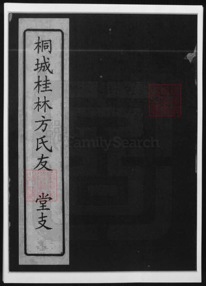 安徽省安庆市桐城市方氏族谱-安徽桐城桂林方氏友庆堂支谱.pdf电子版缩略图