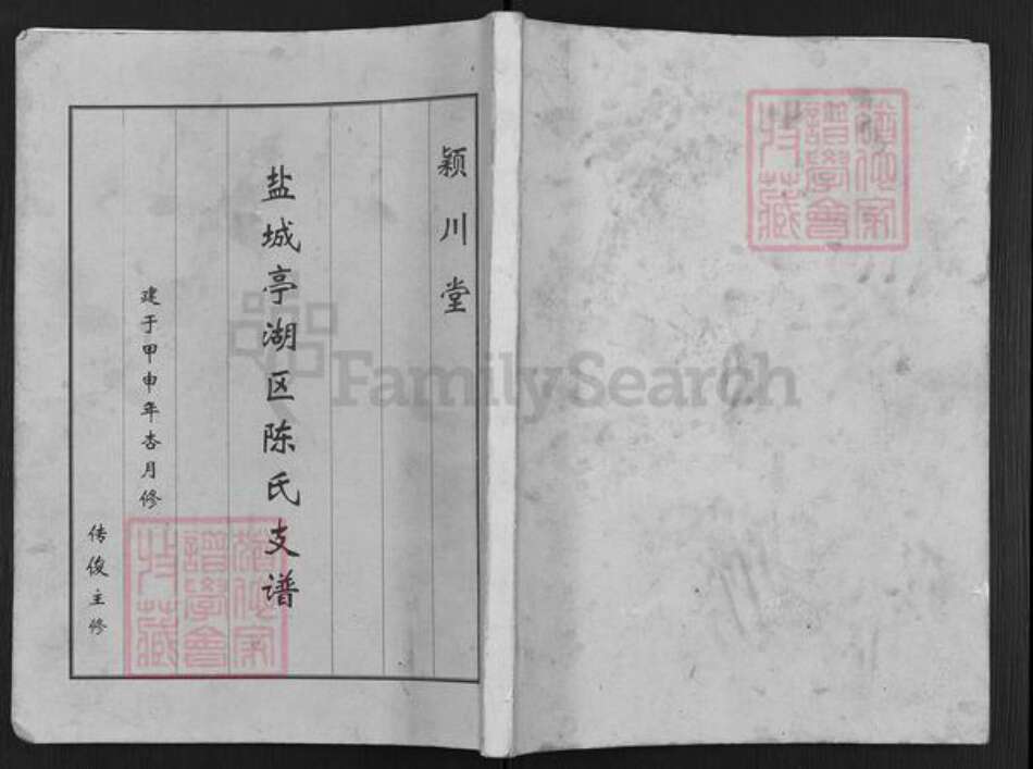 江苏省盐城市亭湖区伍佑街道陈氏颖川堂族谱-盐城亭湖区陈氏支谱.pdf电子版缩略图