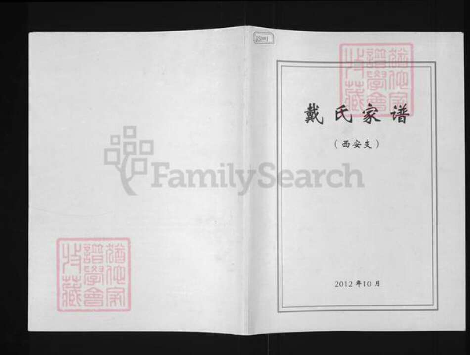 陕西省西安市戴氏族谱-戴氏家谱.西安支.pdf电子版缩略图