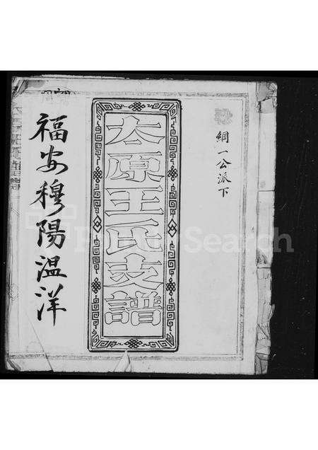 福建王氏族谱-太原王氏支谱.pdf电子版缩略图