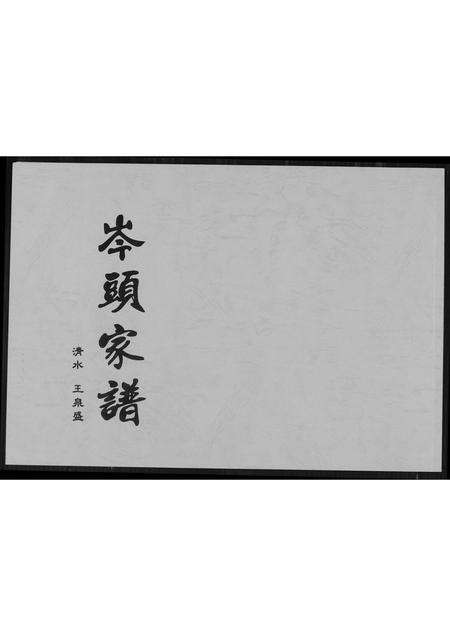 福建王氏族谱-岑头家谱清水王氏族谱.pdf电子版缩略图