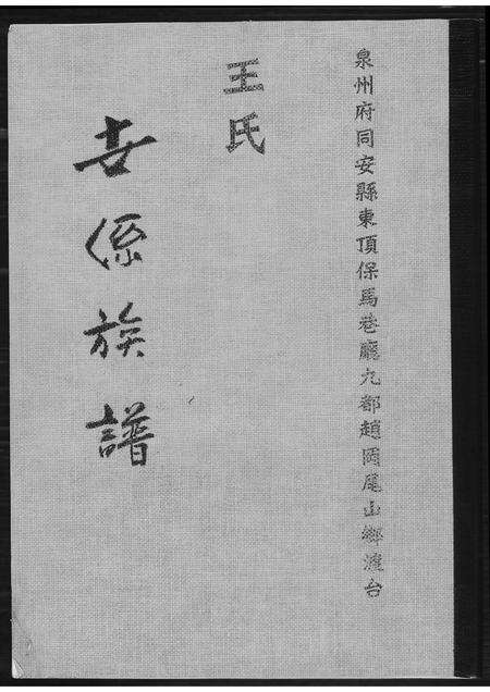 福建王氏族谱-王氏世系族谱.pdf电子版缩略图