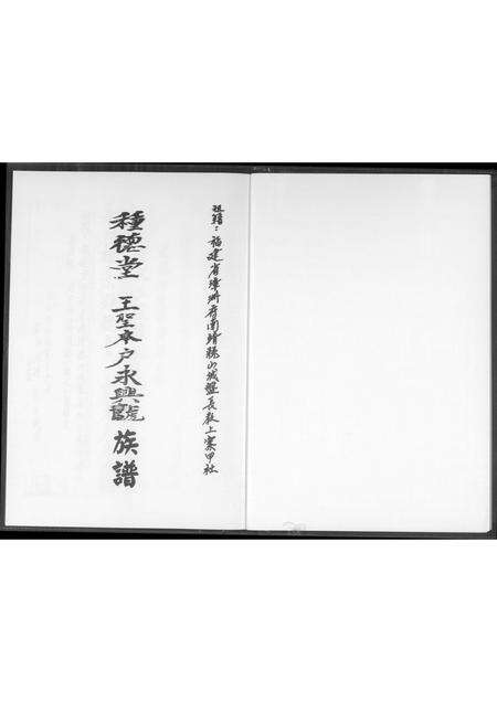 福建王氏族谱-种德堂 王圣本户永兴号族谱.pdf电子版预览图1