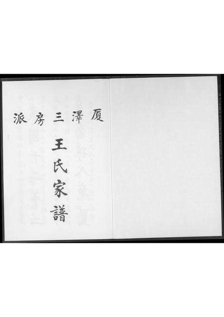 福建王氏族谱-霞泽三房志美公派下王氏族谱.pdf电子版预览图1