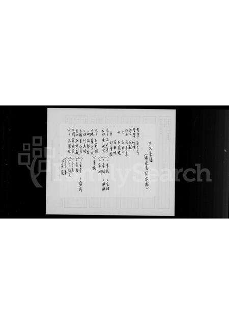 福建巫氏族谱-巫氏家谱.pdf电子版预览图1