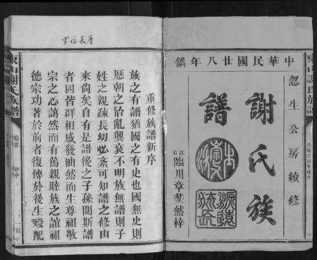 福建谢氏族谱-东山谢氏族谱.pdf电子版预览图1