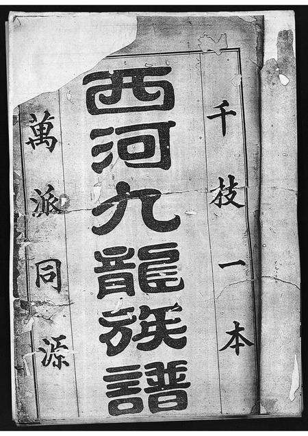 福建林氏族谱-(林氏)西河九龙族谱 [不分卷].pdf电子版预览图1