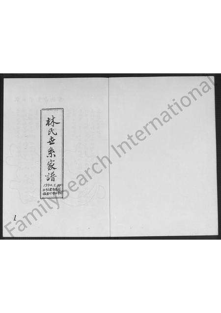 福建林氏族谱-福建省南靖县分支林氏族谱 [不分卷].pdf电子版预览图1