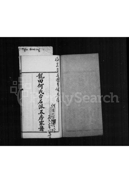 福建何氏族谱-龙田何氏台石派五房家谱.pdf电子版预览图1