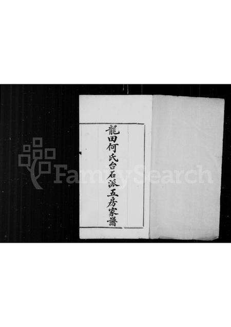 福建何氏族谱-龙田何氏台石派五房家谱.pdf电子版预览图1