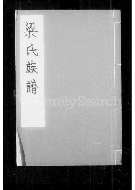 广东梁氏族谱-梁氏族谱.pdf电子版预览图1