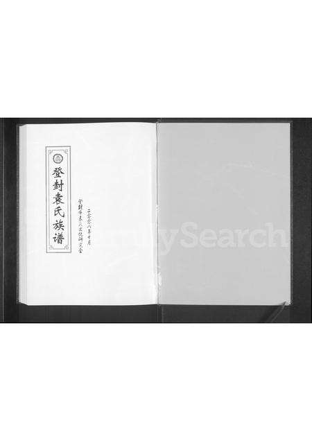 河南袁氏族谱-登封袁氏族谱.pdf电子版预览图1