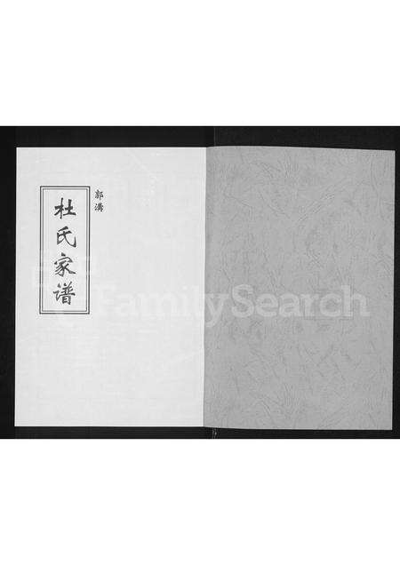 河南杜氏族谱-郭沟杜氏家谱.pdf电子版预览图1