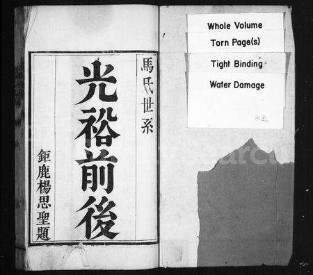 河南马氏族谱-马氏族谱.pdf电子版预览图1