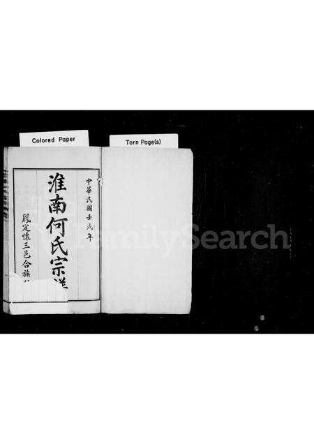 安徽何氏族谱-淮南何氏宗谱 [2卷].pdf电子版预览图1