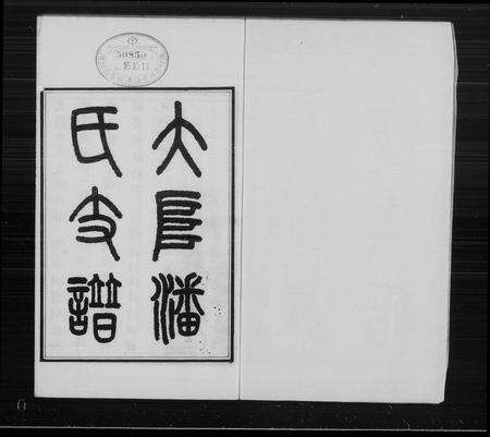 安徽潘氏族谱-中阜潘氏支谱 [23卷].pdf电子版预览图1