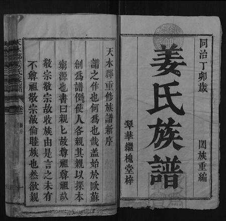 福建姜氏族谱-天水郡姜氏家谱.pdf电子版预览图1