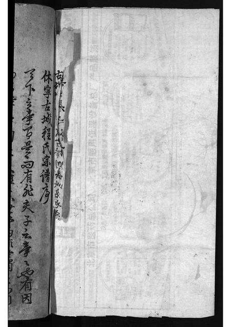 安徽程氏族谱-休宁古城程氏宗谱 [残卷].pdf电子版预览图1