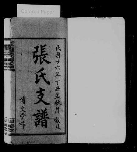 江西张氏族谱-张氏支谱 [4卷](郑家壠张氏支谱萍西郑家壠张氏续修支谱).pdf电子版预览图1