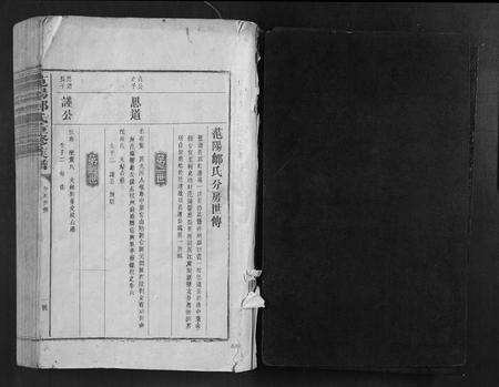 江西邹氏族谱-范阳邹氏重修族谱[不分卷].pdf电子版预览图1