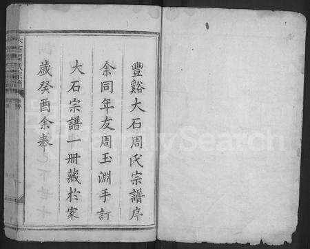 江西周氏族谱-丰谿大石周氏宗谱 [不分卷].pdf电子版预览图1