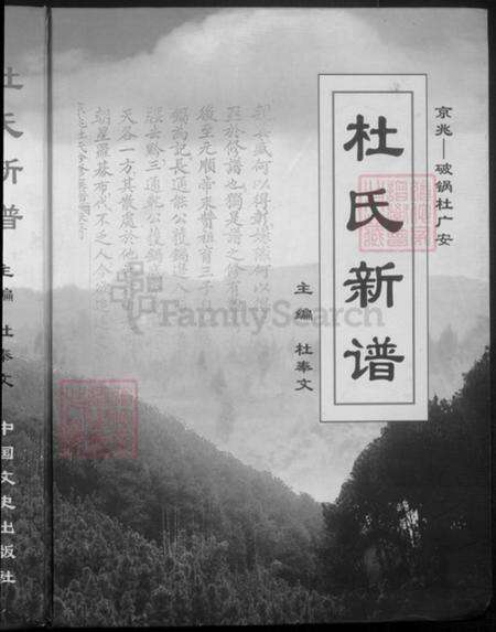 四川省广安市广安区井河镇杜氏族谱-杜氏新谱.pdf电子版预览图1