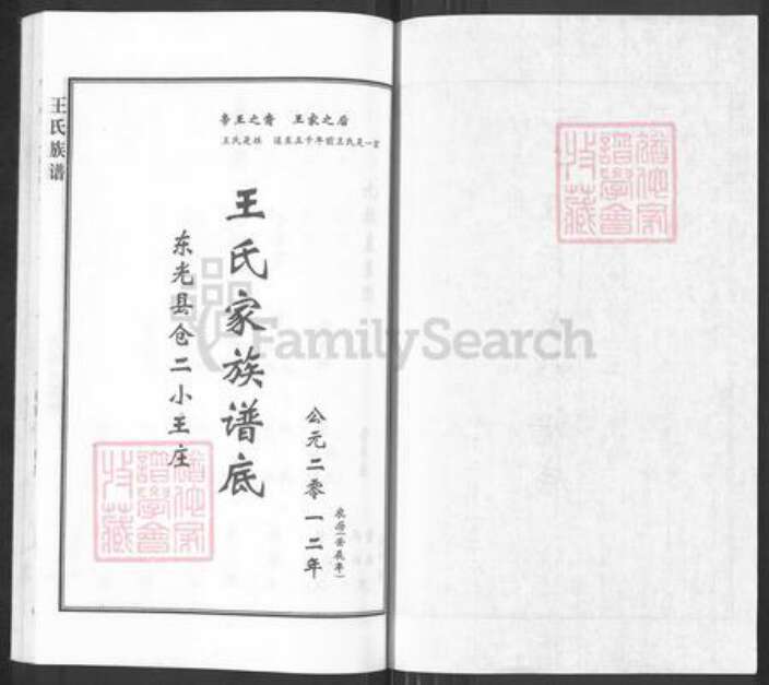 河北省沧州沧州地区南皮王氏族谱-王氏族谱.pdf电子版预览图1