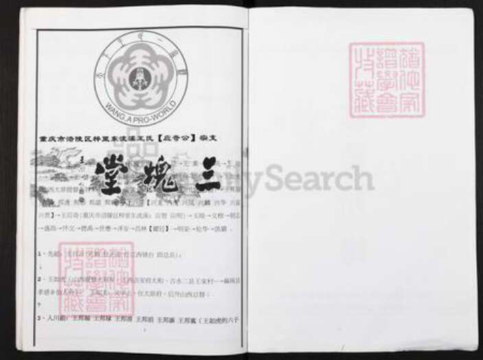 重庆市涪陵区王氏三槐堂族谱-王氏族谱.西蜀涪州榟里东流溪(应奇公)王氏宗支世系.pdf电子版预览图1