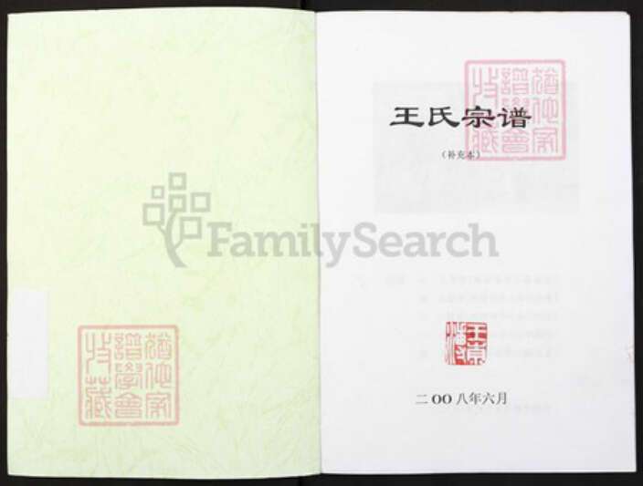 重庆市万州王氏族谱-王氏宗谱.pdf电子版预览图1