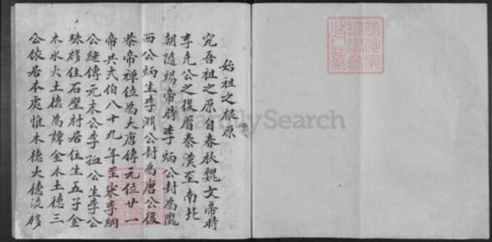 福建省李氏族谱-李氏族谱.pdf电子版预览图1