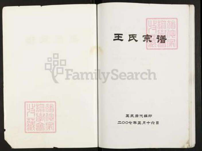 河南省南阳市淅川县上集镇王氏族谱-王氏宗谱.pdf电子版预览图1