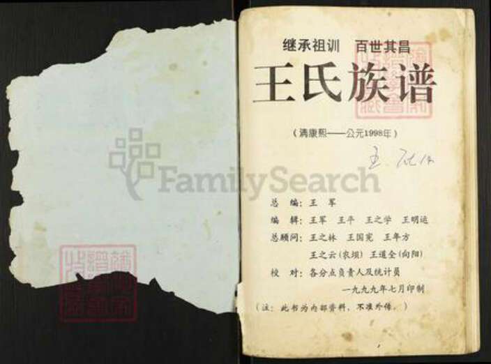 重庆市云阳县王氏族谱-王氏族谱.pdf电子版预览图1