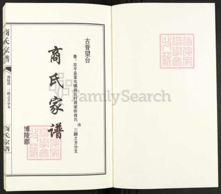 山东省聊城市茌平区菜屯镇山东省聊城市商氏追远堂族谱-商氏家谱.三聘之方分支.pdf电子版预览图1