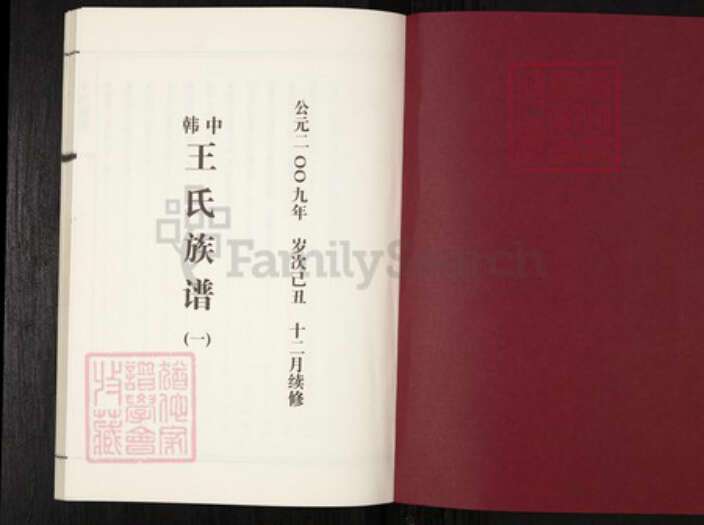 山东省青岛市崂山区王氏族谱-中韩王氏族谱.pdf电子版预览图1