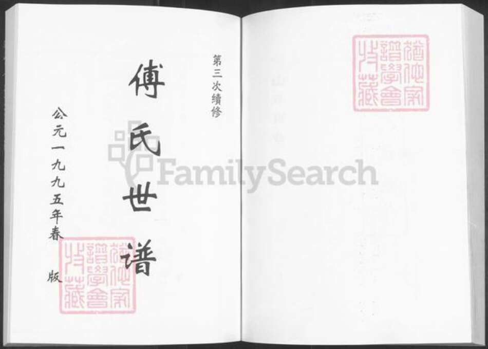 山东省淄博市桓台县新城镇傅氏族谱-傅氏世谱.pdf电子版预览图1