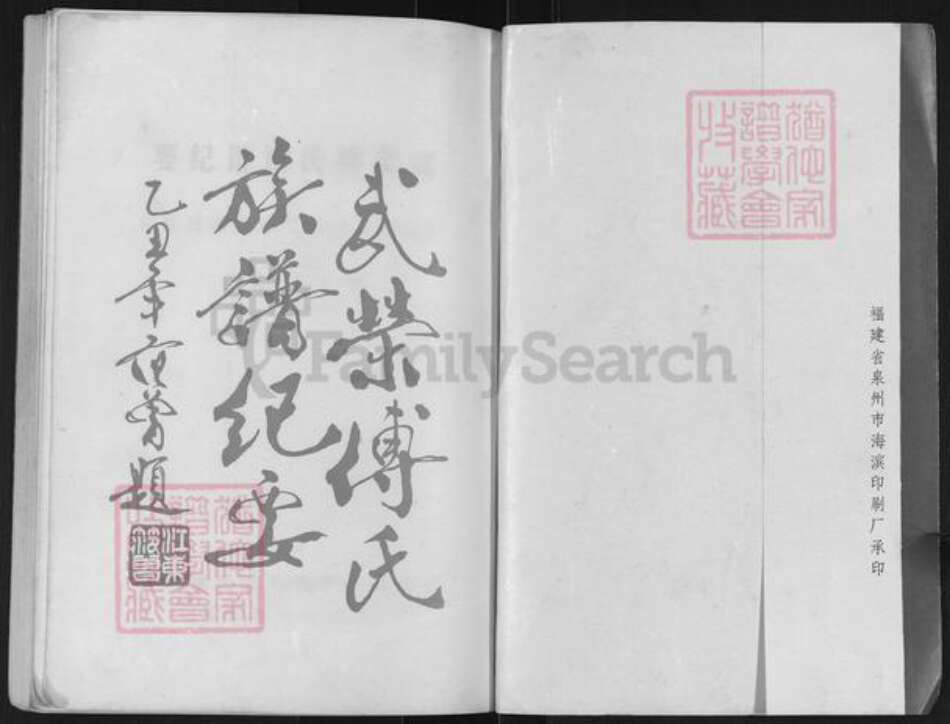 福建省泉州市南安市丰州镇傅氏族谱-武荣傅氏族谱纪要.pdf电子版预览图1