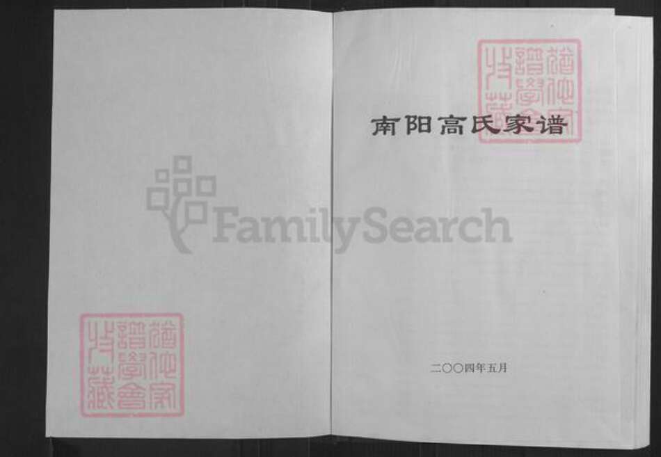 山西省忻州市五台县沟南乡高氏族谱-南阳高氏家谱.pdf电子版预览图1