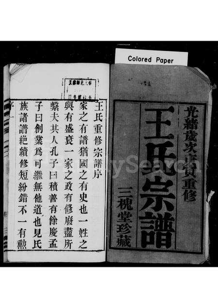 福建王氏族谱-王氏宗谱 [4卷].pdf电子版预览图1