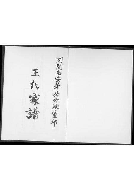 福建王氏族谱-王代家谱.pdf电子版预览图1