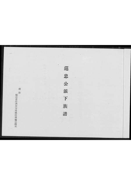 福建王氏族谱-[王氏]巡忠公派下族谱.pdf电子版预览图1