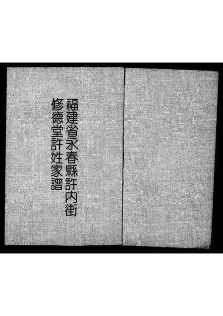 福建许氏族谱-褔建省永春县许内街修德堂许姓家谱.pdf电子版预览图2