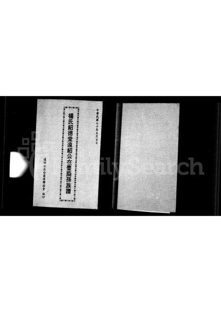 广东杨氏族谱-杨氏绍德堂远绍公在台裔孙族谱.pdf电子版预览图2