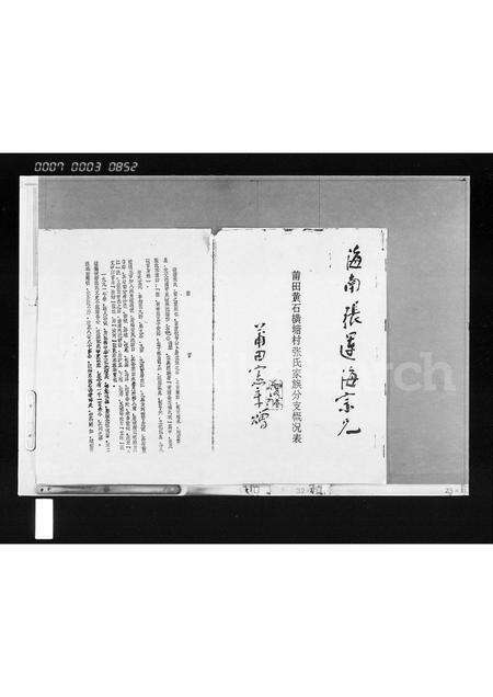 广东、福建张氏族谱-莆田黄石横塘村张氏家族分支概况表.pdf电子版预览图2