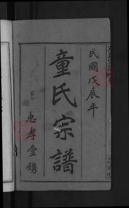 湖北省武汉市新洲区童氏忠孝堂族谱-童氏宗谱.pdf电子版预览图2