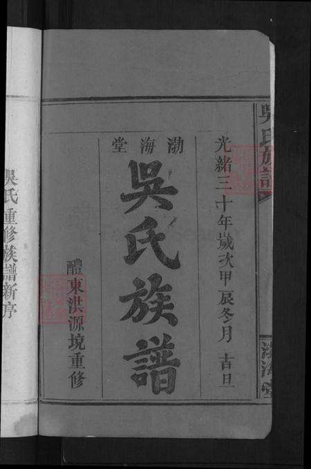 江西省赣州市信丰县吴氏渤海堂族谱-吴氏族谱.pdf电子版预览图2