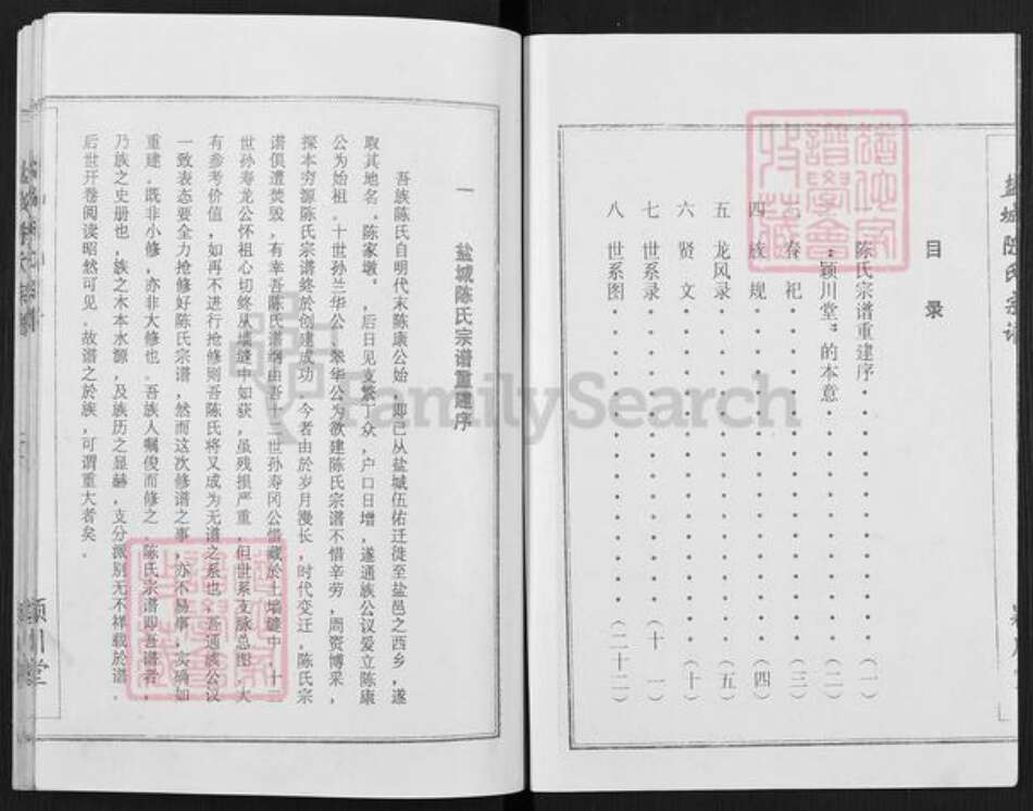 江苏省盐城市建湖县陈氏颖川堂族谱-盐城陈氏宗谱.pdf电子版预览图2