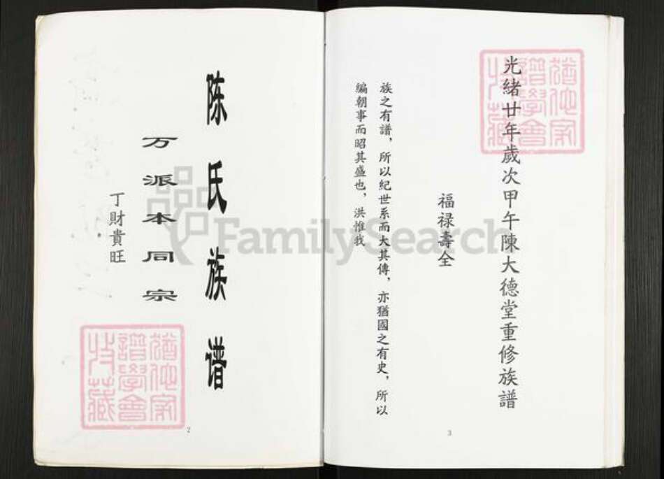 广东省肇庆市高要区蚬岗镇陈氏大德堂族谱-陈氏族谱.pdf电子版预览图2